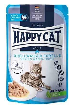 HappyCat våt/sås, forell 85gr