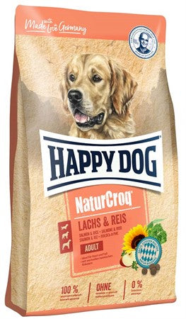 Happydog Hd Naturcroq, Lax & Ris, 11 Kg