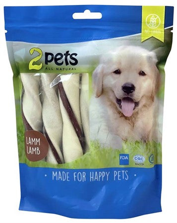 2pets Tuggtwister m lamm, Medium, 170gr