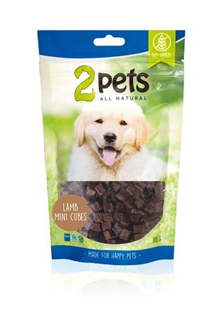 2pets Dogsnack Lamb MiniCubes, 100 gr