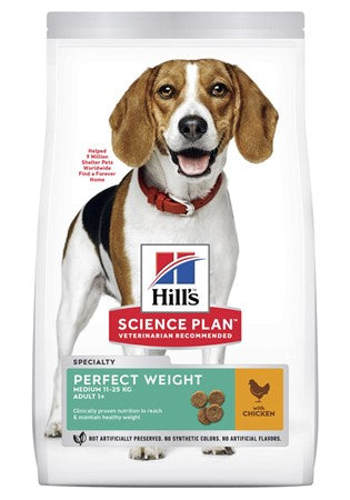 SP Hills Canine Perfect Weight Medium Chicken Adult 1+ 2kg