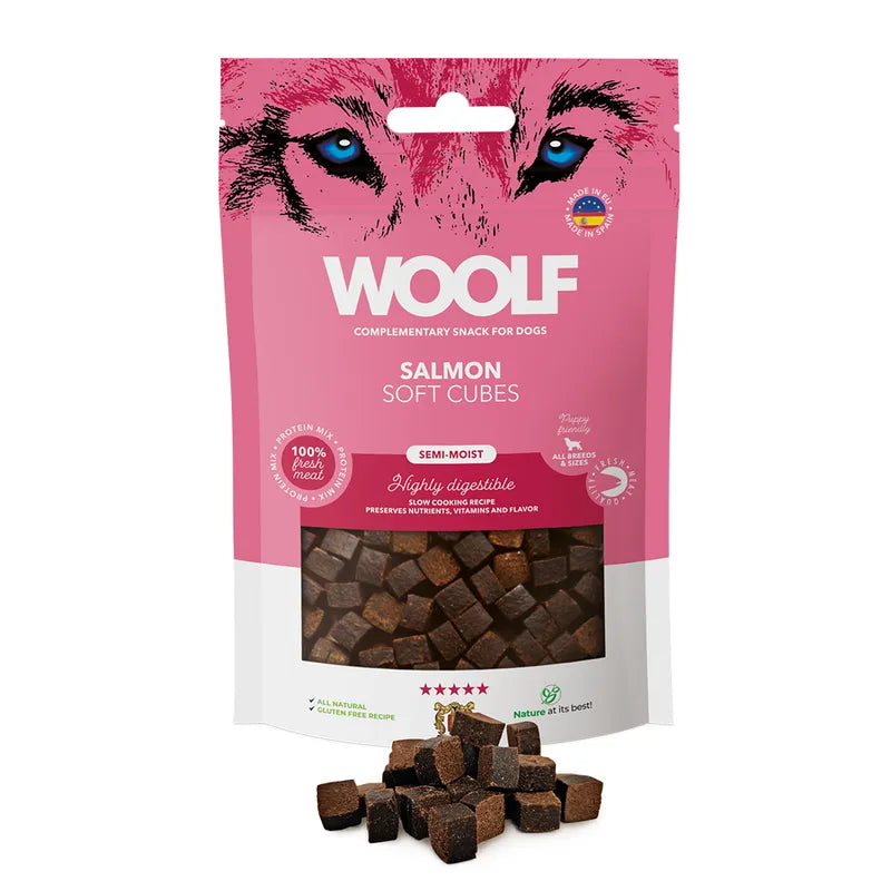 Woolf Soft Cubes Salmon 100gr