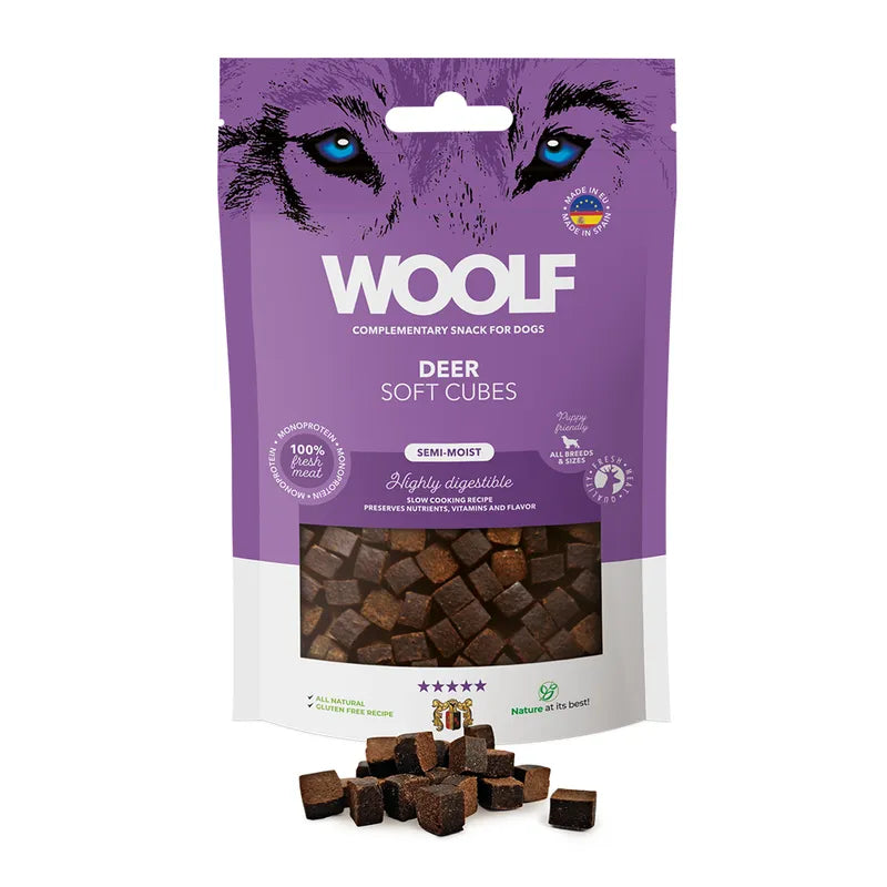 Woolf soft cubes deer 100gr