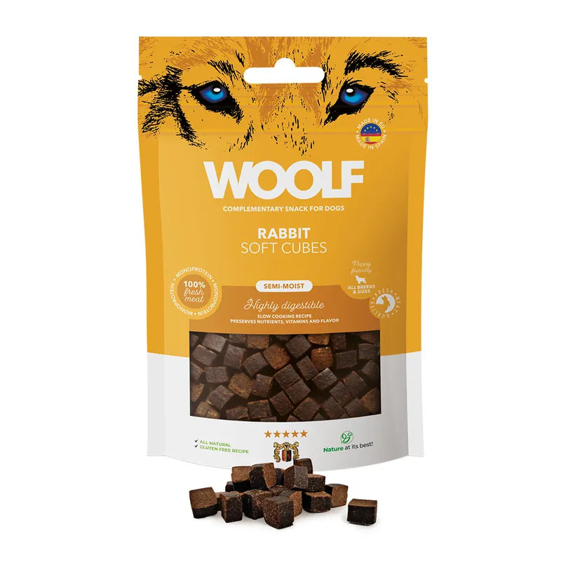 WOOLF Rabbit soft cubes 100gr
