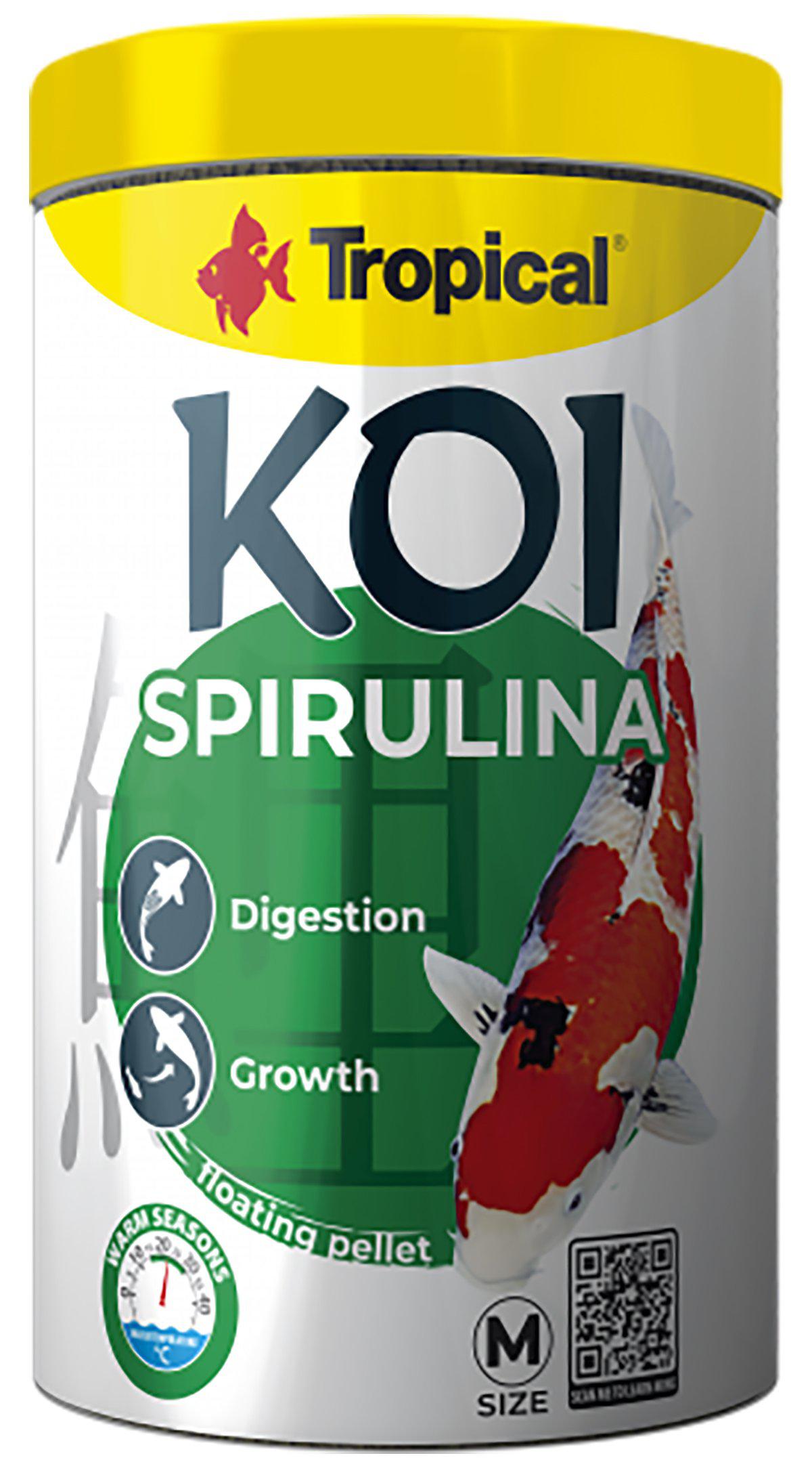Tropical New Koi Spirulina Pellet Size M 5L/1,5Kg