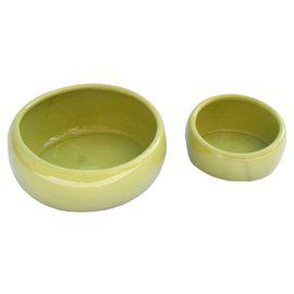 Keramikskål Ergonomisk Limegrön Stor 13.5Cm Øx6.5Cm 420Ml
