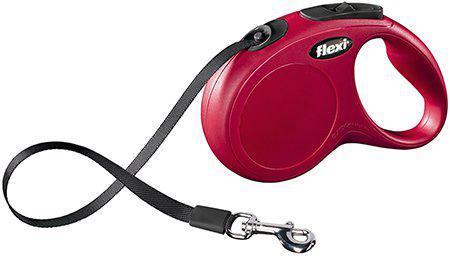 Flexi Koppel New Classic M 5M Band Röd Max 25Kg