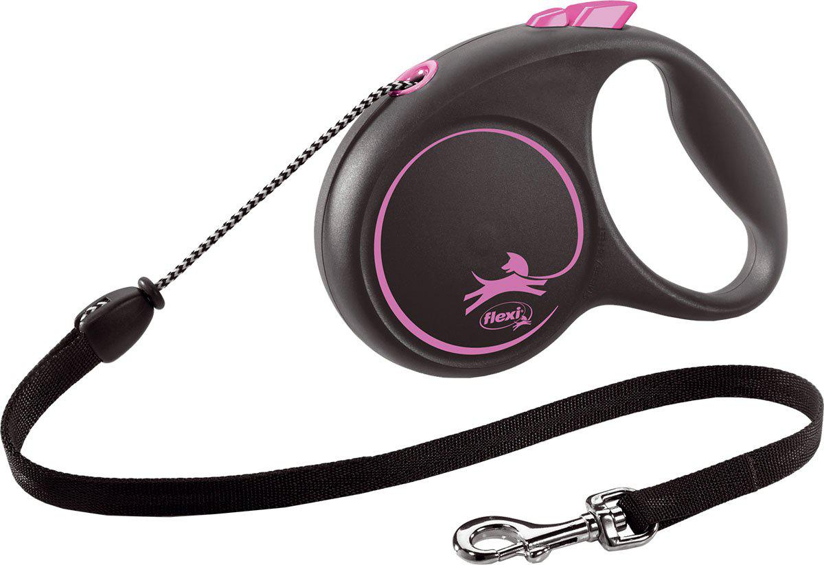 Flexi Koppel Black Design M 5M Lina Rosa Max20Kg