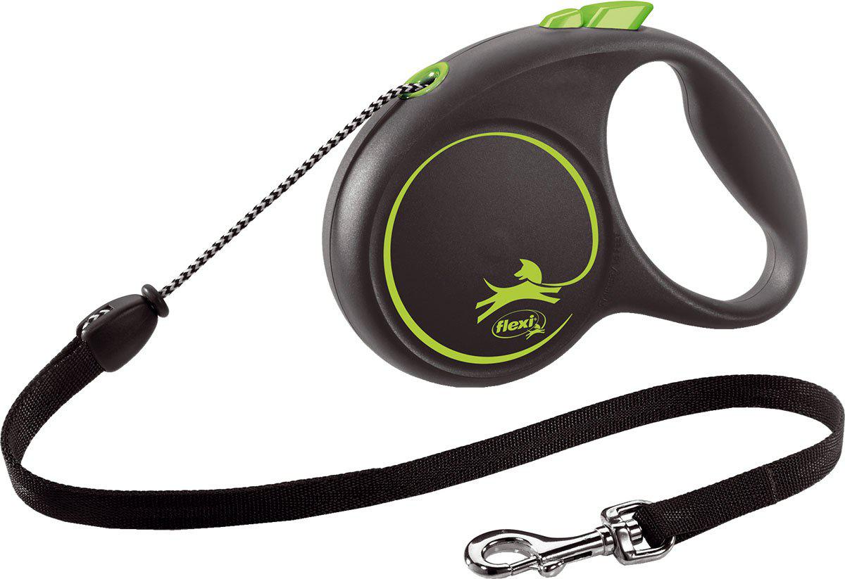 Flexi Koppel Black Design M 5M Lina Grön Max20Kg
