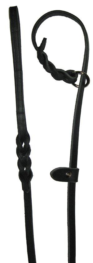 Alac Utställningskoppel Läder Svart Ring+Stopp 10Mmx190Cm