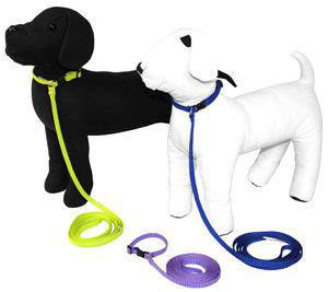 Alac Set Koppel/Halsband Neongrön 10Mmx22-34Cm