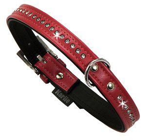 Halsband Art Leather Monte Carlo 1Rad Str. Röd 16Mmx42Cm