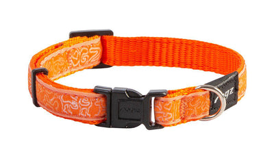 ROGZ FANCY DRESS HALSBAND L ORANGE DOODLE 20MM 34-56CM