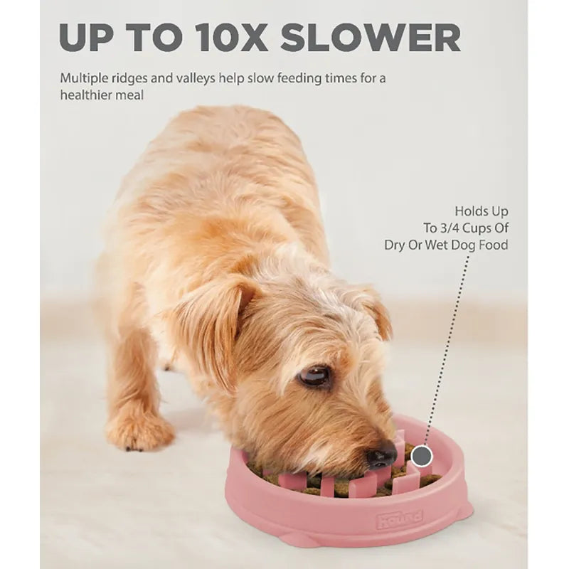 Oh Matskål Fun Feeder Slo-Bowl Xs Rosa Ø14X3Cm 180Ml