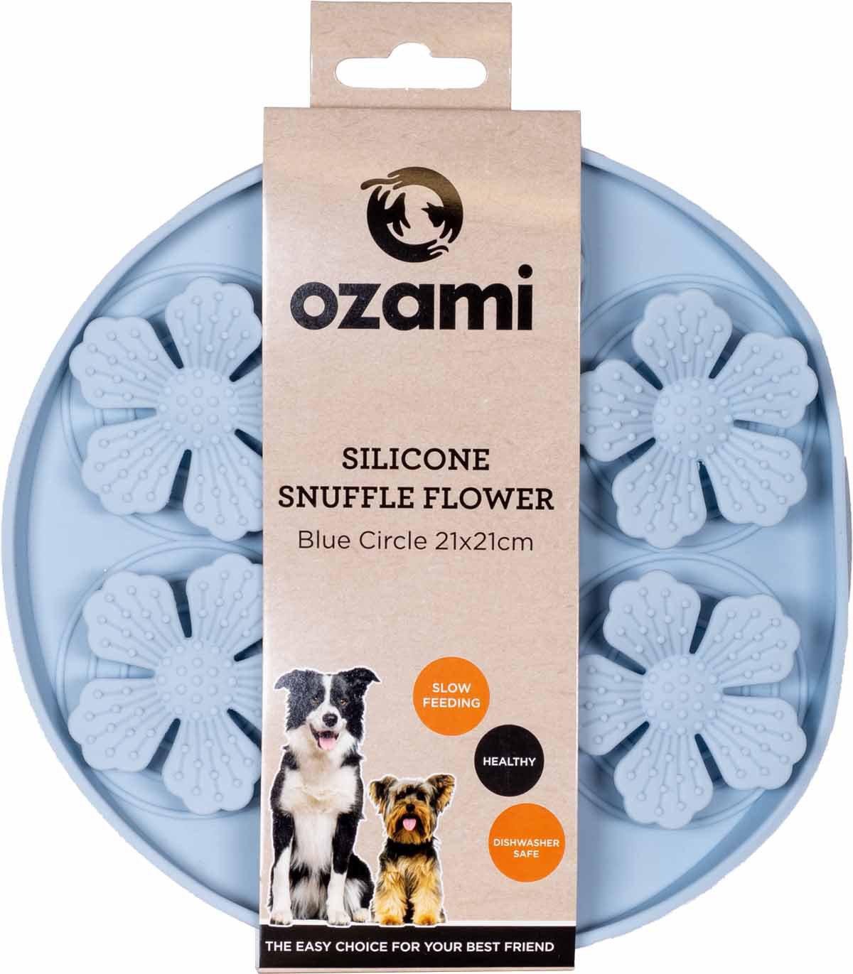 Silicone Snuffle Flower Blue Circle 21x21cm