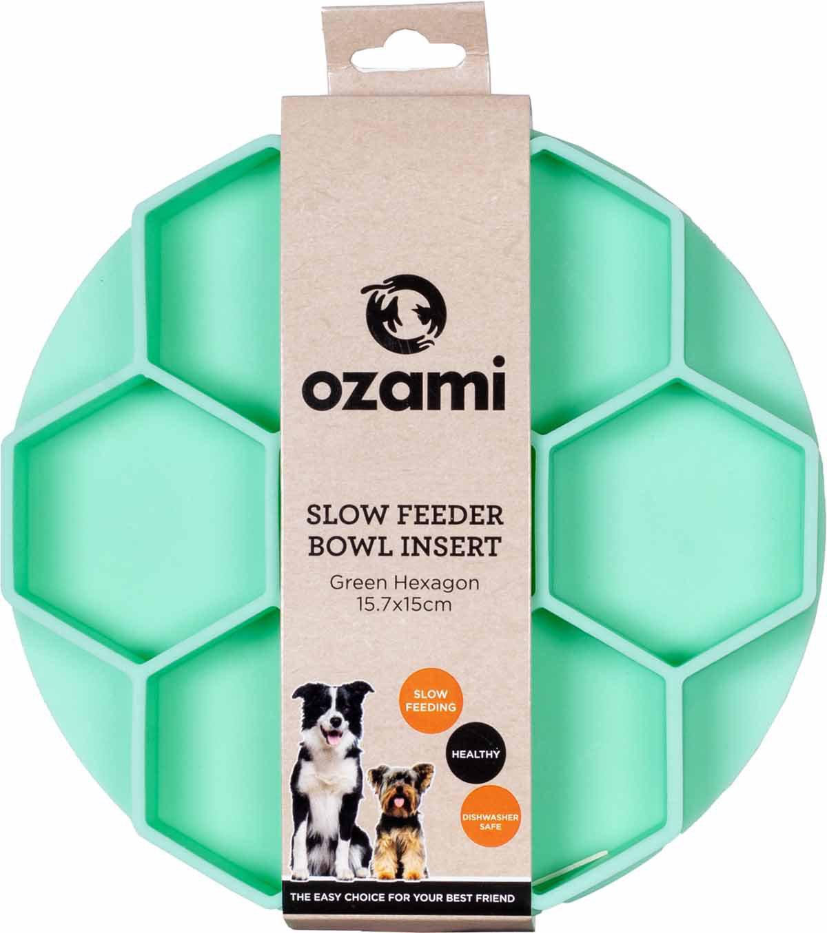 Slow Feeder Green Hexagon 15,7x15cm