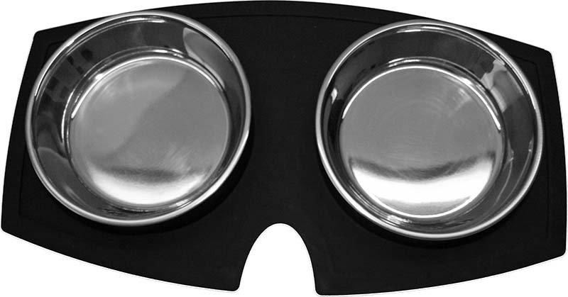 Hundskål Rostfri Dubbel Spillskydd 900Ml