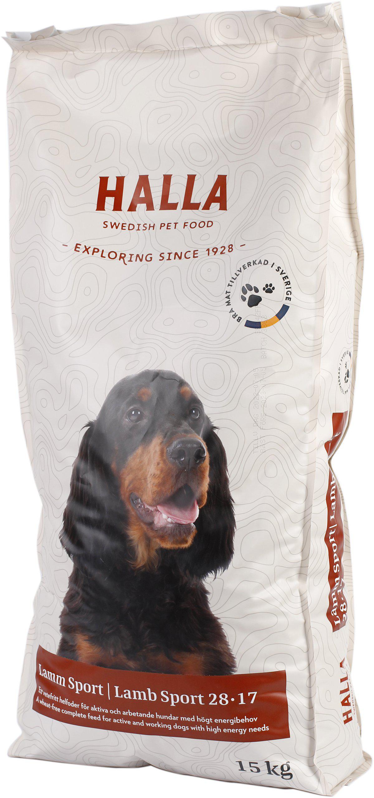Hundfoder Halla Lamm Sport 28-17 15Kg