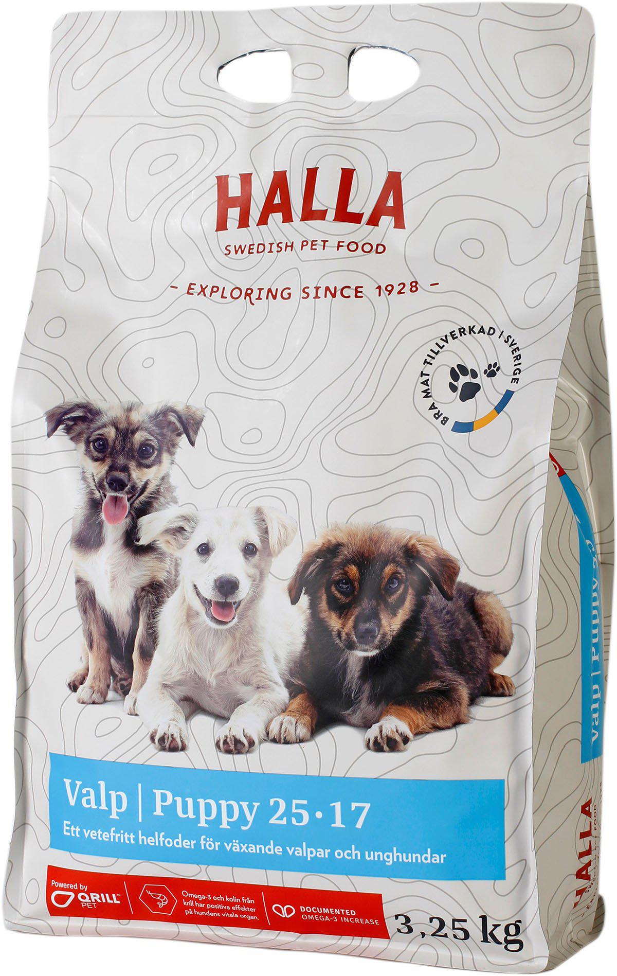 Hundfoder Halla Valp 25-17 3.25Kg