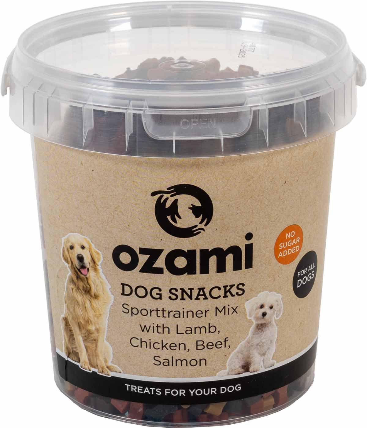 Hundgodis Sporttrainer Mix Kyckling,Lamm, Lax & Nöt Hink 500