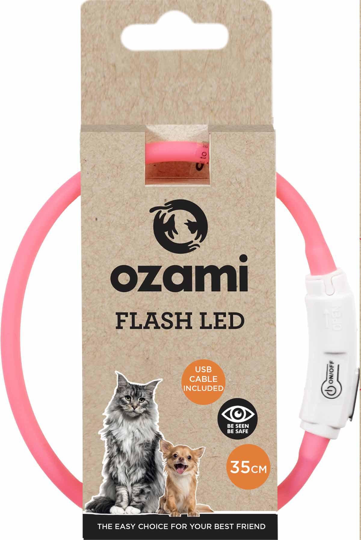 Halsband Flash Led Rosa 35Cm