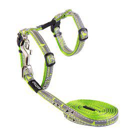 Rogz Nightcat Sele Med Koppel S Lime 11Mm 24-40Cm
