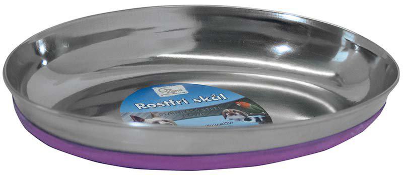 Kattskål Rostfri Anti-Slip Oval Rosa 250Ml