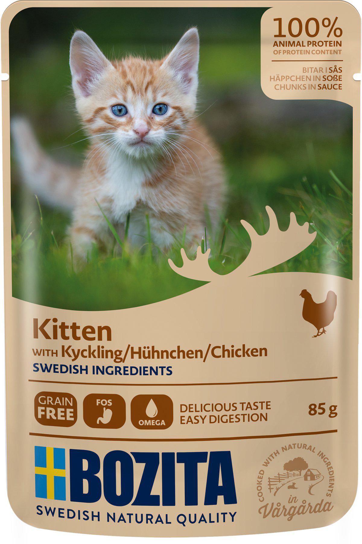 BOZITA FELINE KITTEN KYCKLING I SÅS POUCH 85GR