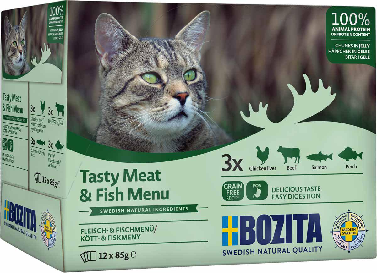 Bozita Feline Meat & Fish In Jelly Multibox 1,02kg