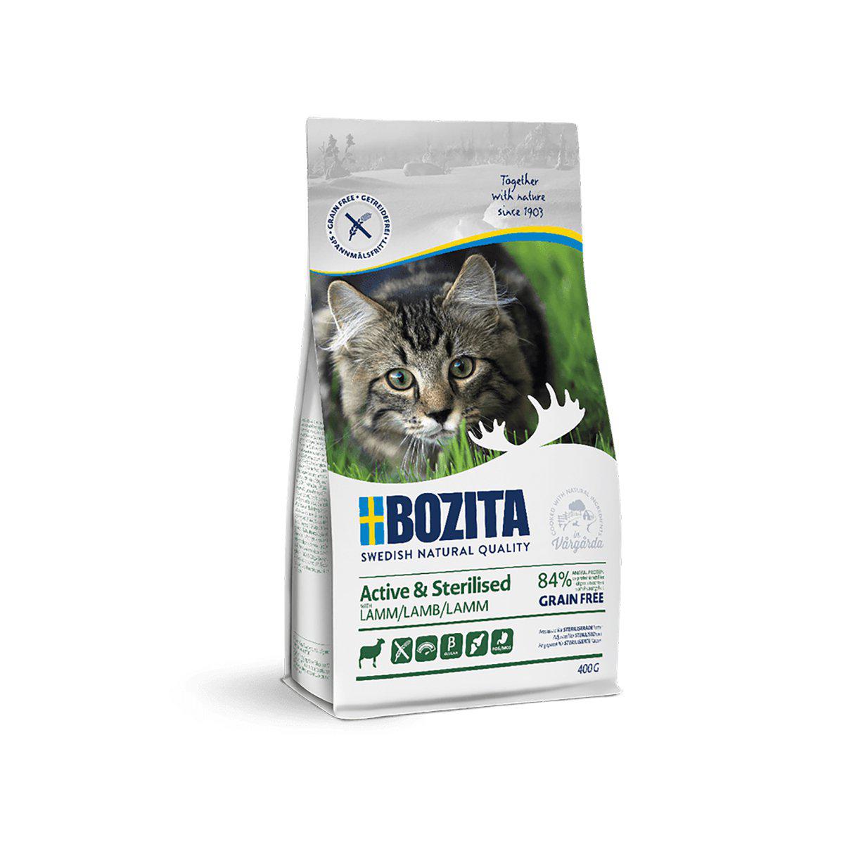BOZITA ACTIVE & STERILISED GRAIN FREE LAMB 400GR