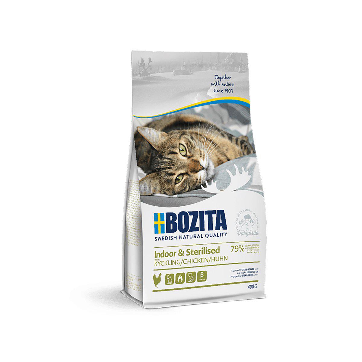 BOZITA INDOOR & STERILISED CHICKEN 400GR
