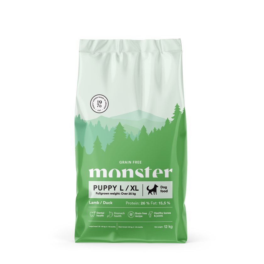 Monster Dog GF Puppy L/XL Lamb/Duck 12kg