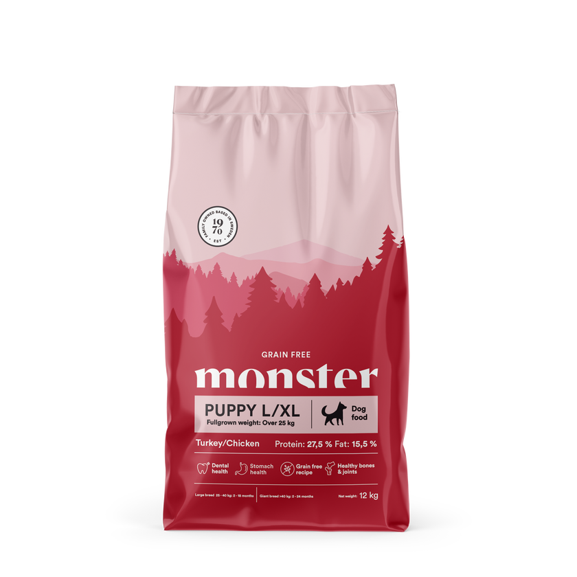 Monster Dog GF Puppy L/XL Turkey/Chick 12kg