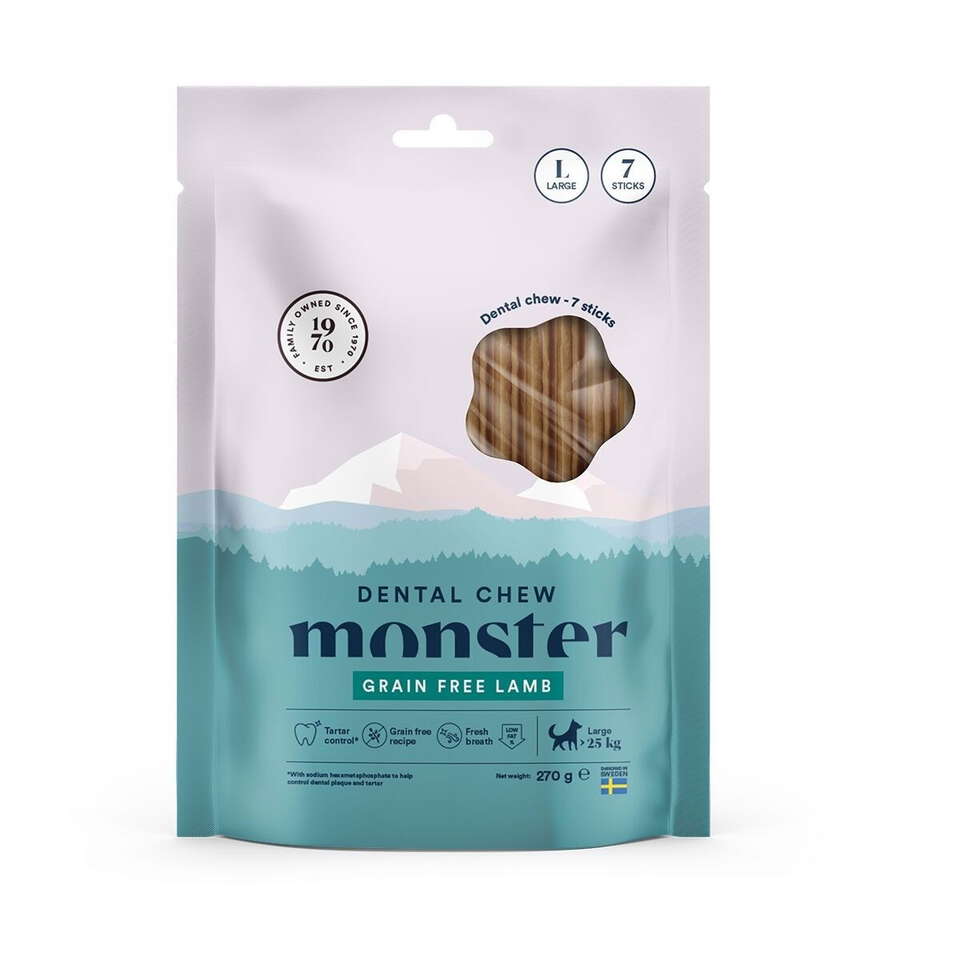 Monster Dog Dental Chew Lamb L Week (7st) 270g