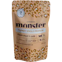 Monster Cat Pouches Adult Turkey 85g (8-pack)