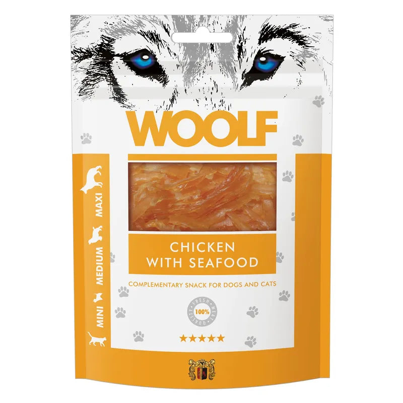 WOOLF chicken with seafood 100gr