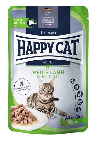 HappyCat våt/sås, lamm, 85 gr