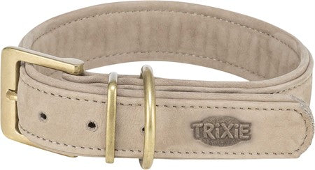 Pure halsband, läder beige L 47-54cm/40mm