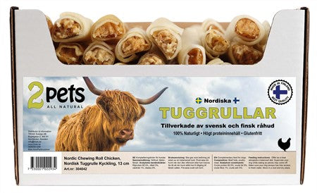 2pets Nordisk tuggrulle med kyckling, 13 cm