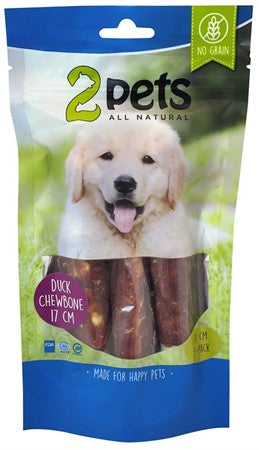 2pets Tuggrulle med ankfilé 17cm 3-pack, 140gr