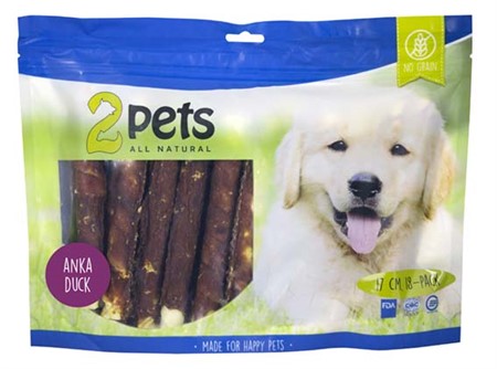 2pets Tuggrulle med ankfilé 17cm 18-pack XL, 840gr