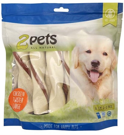 2pets Tuggtwister m kycklingfilé, Large, 500gr