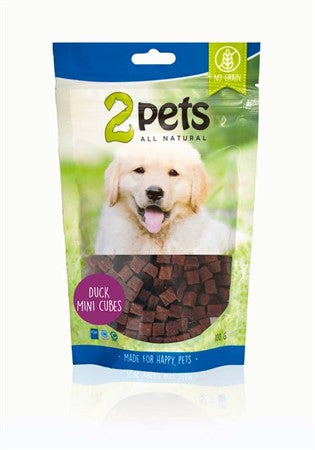 2pets Dogsnack Duck MiniCubes, 100 gr
