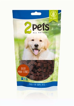 2pets Dogsnack Deer MiniCubes, 100 gr