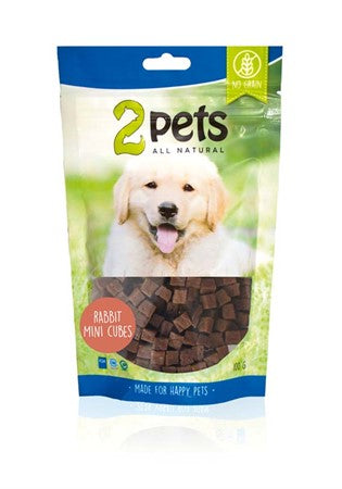 2pets Dogsnack Rabbit MiniCubes, 100 gr