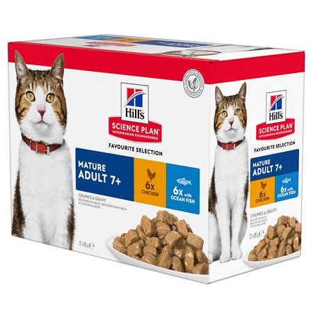 SP Hills Feline Mature Chicken & Ocean Fish Adult 7+ 12x85g