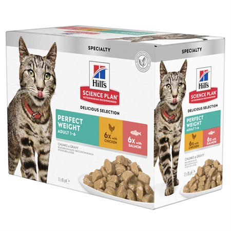 SP Hills Feline Perfect Weight Chicken & Salmon 12x85g