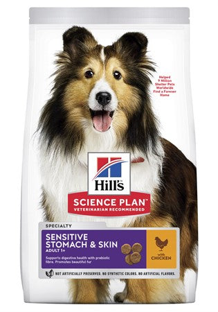 SP Hills Canine Sen.Stomach&Skin Medium Chicken Adult 1+ 2.5kg