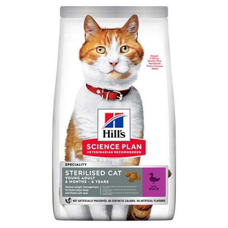 SP Hills Feline Sterilised with Duck Adult 6mån-6år 1.5kg