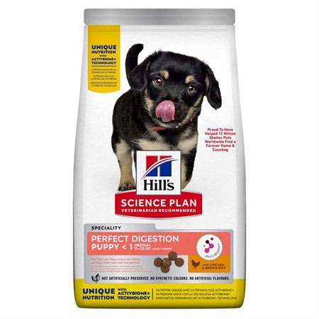 SP Hills Puppy Perfect Digestion Medium with Chicken & Brown Rice 14kg